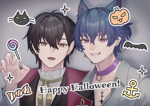 漂泊者&愚者の劇団ハロウィン絵
