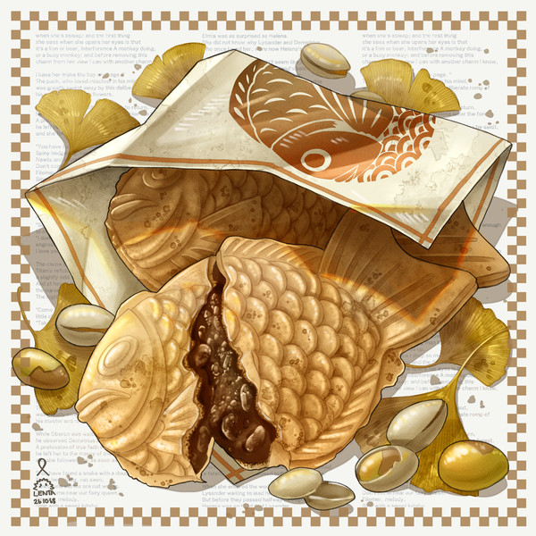 Taiyaki & ginkgo nuts.