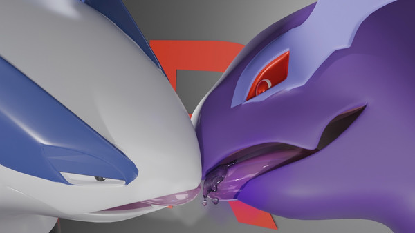 ルギアとダークルギアのキス