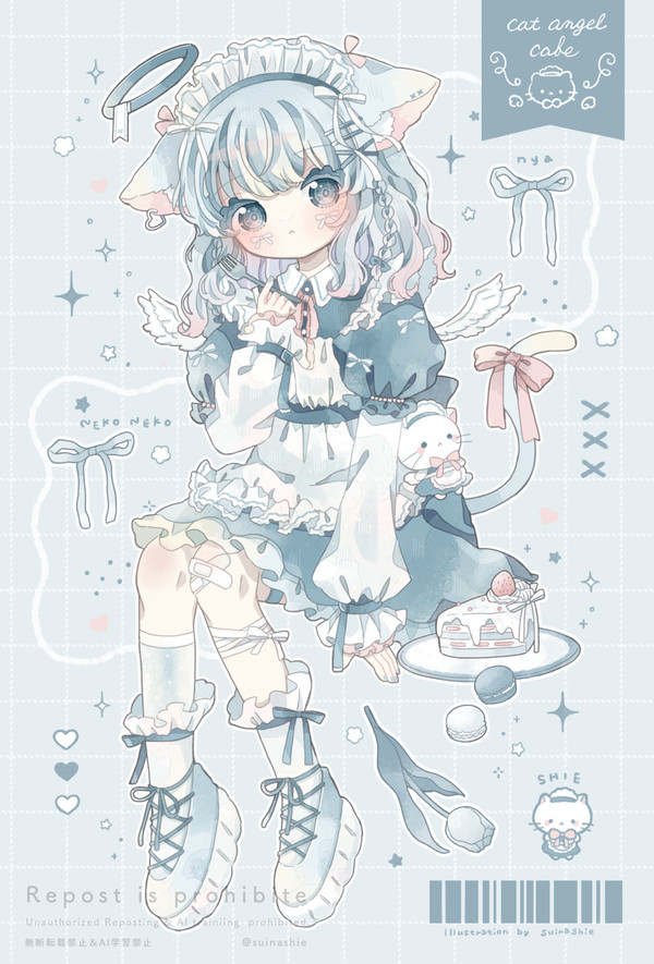 ねこメイド天使໒꒱· ﾟ