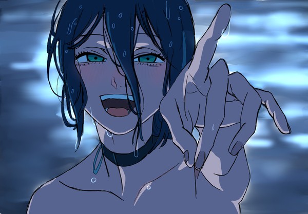In the pool