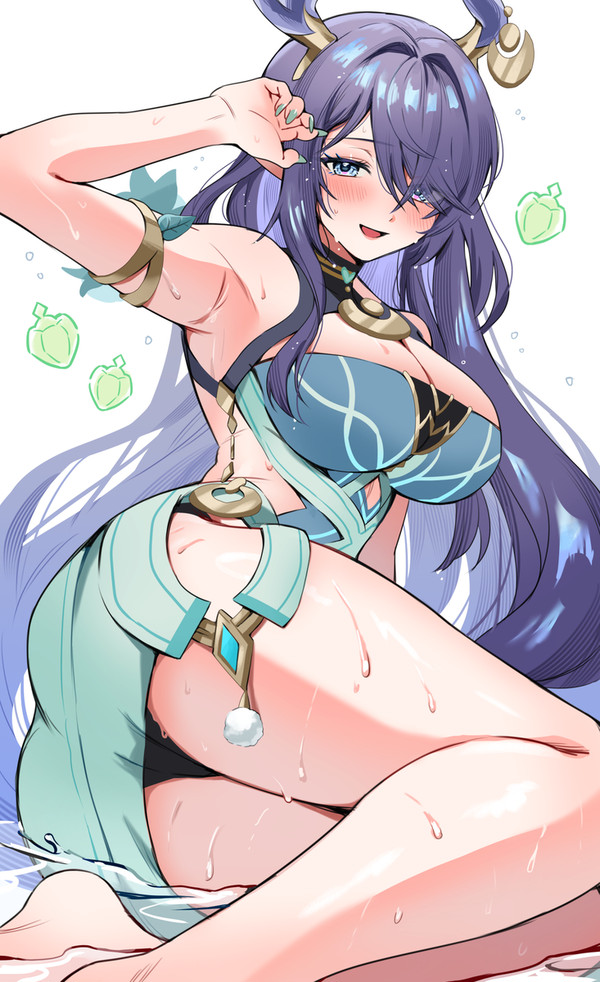 ラウマさんと水遊び