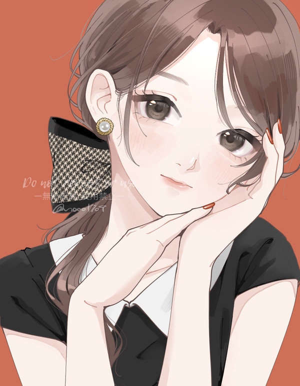 リボンゆるポニテ