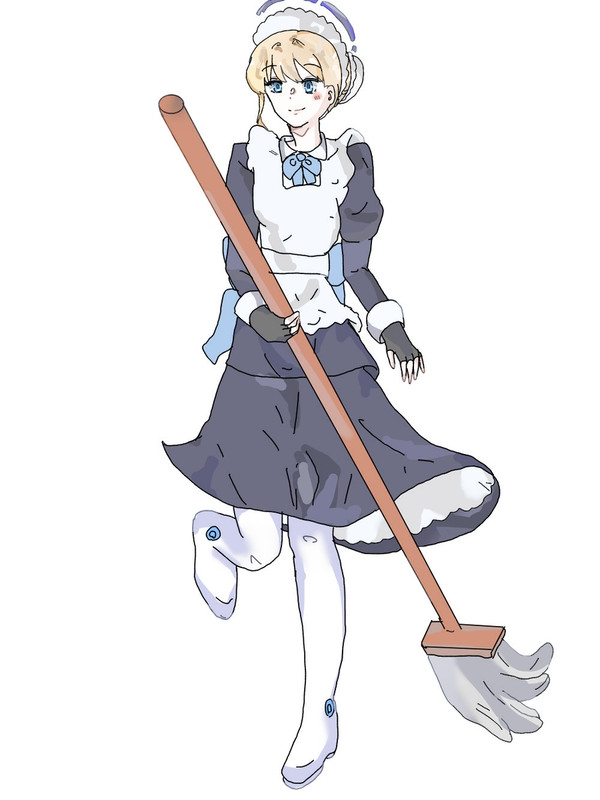 お掃除中