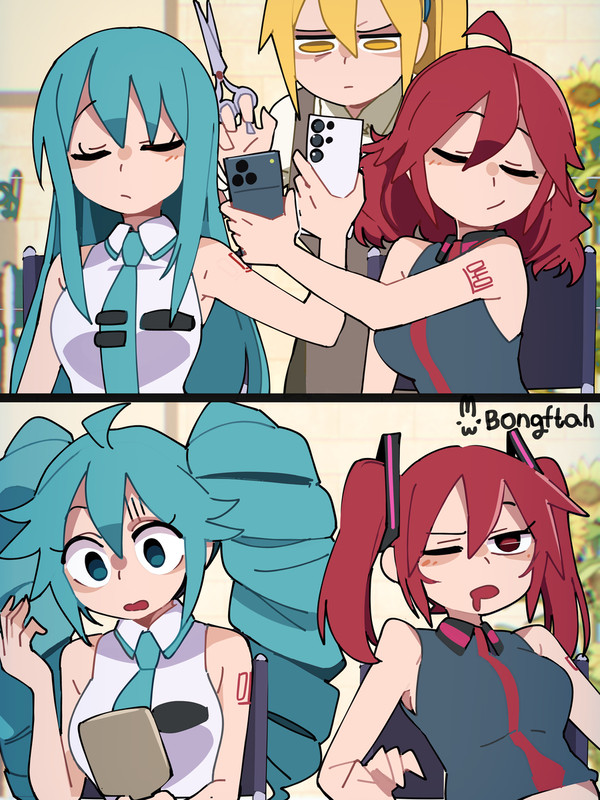 髪