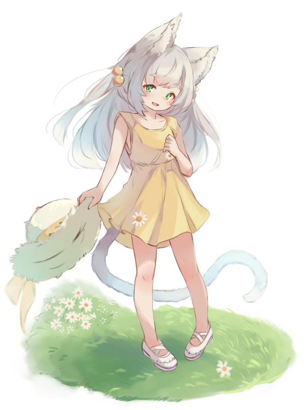 Skebで依頼した黄色ワンピ猫ちゃん