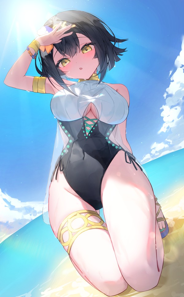 コハク水着