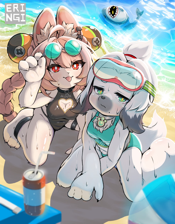 照(ザオ)ちゃんとケアンちゃん夏の思い出