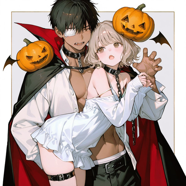 🎃商事ハロ🌸B支部🎃🖤リオ×アズ🤎①