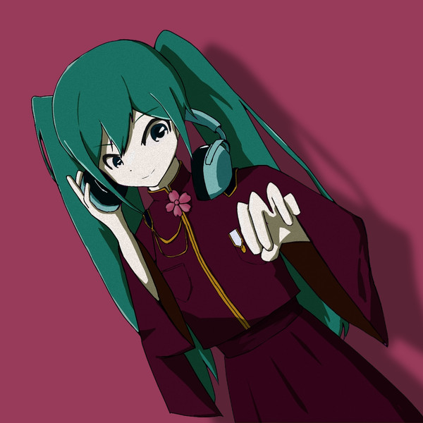 動画サムネ用に描いたDJ初音ミク