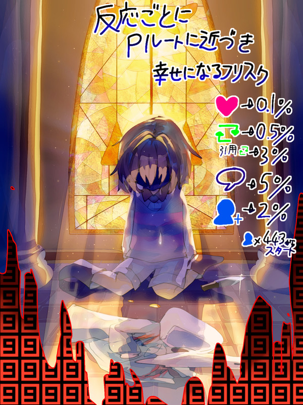 反応ごとにPルートになっていくやつ