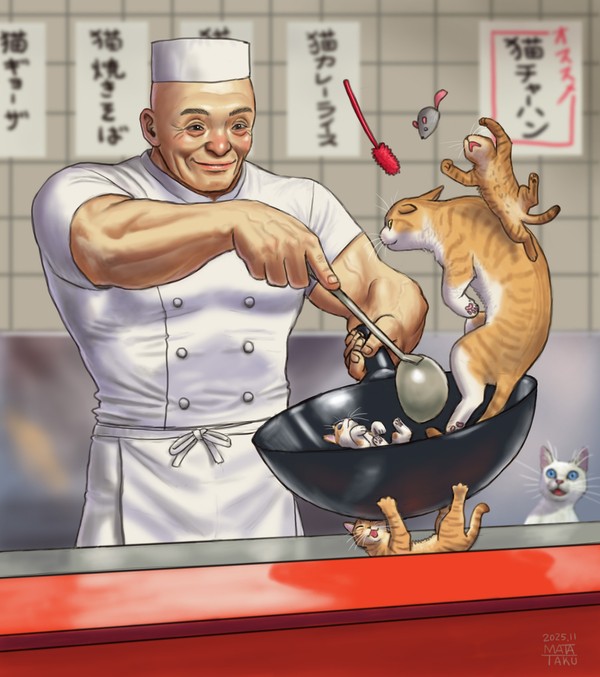 猫チャーハン
