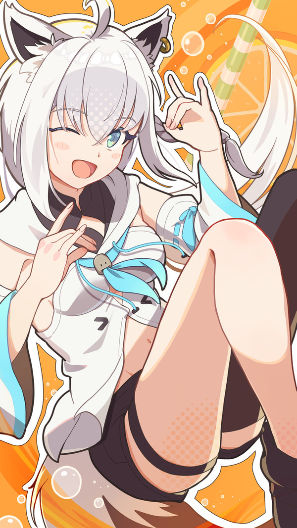 フブキさんinオレンジジュース