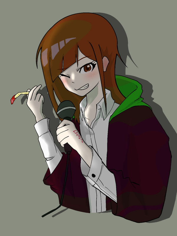 サムネ用に描いた大榎貴春先輩です