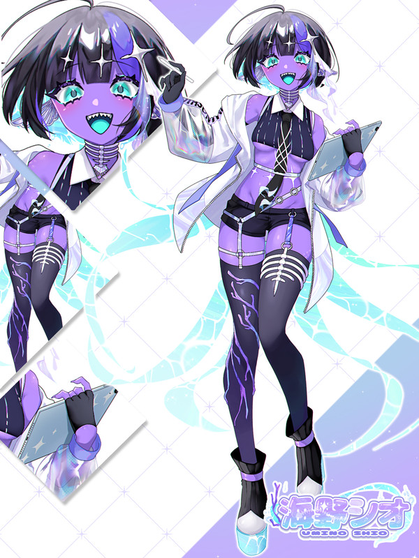 vtuberのキービジュアル風イラスト