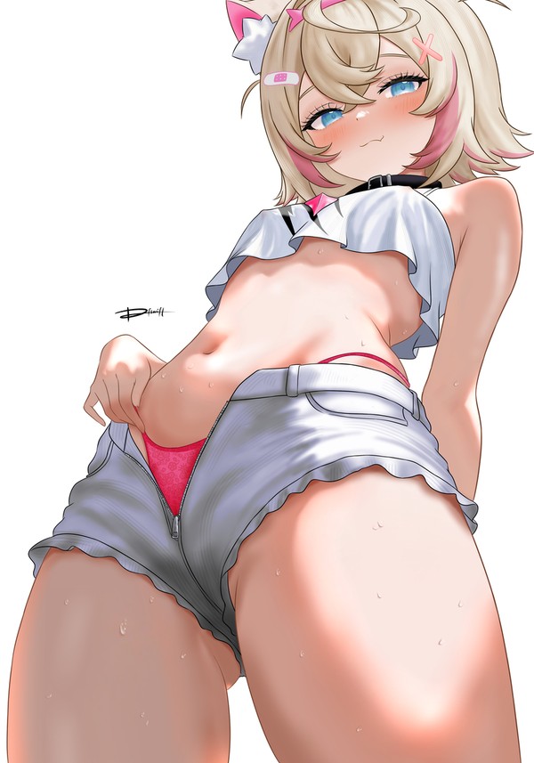 Mococo unzipped short
