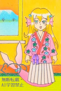 【描かせていただきました】真冬の花を纏って