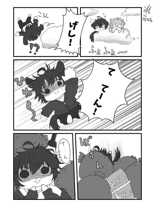 謎🐶🐱漫画+らくがき