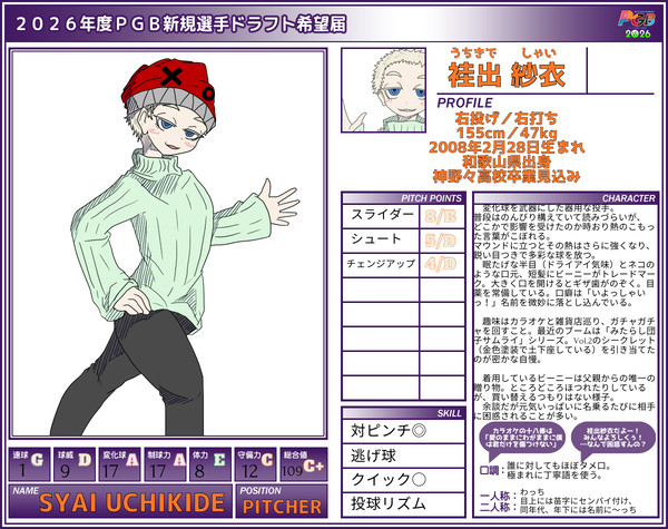 【PGB】袿出紗衣【ドラフト候補2026】