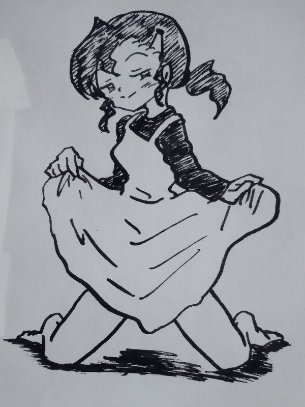 たくしあげるまなちゃん