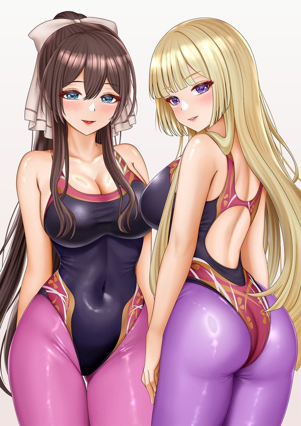 競泳水着の千香瑠様＆高嶺様