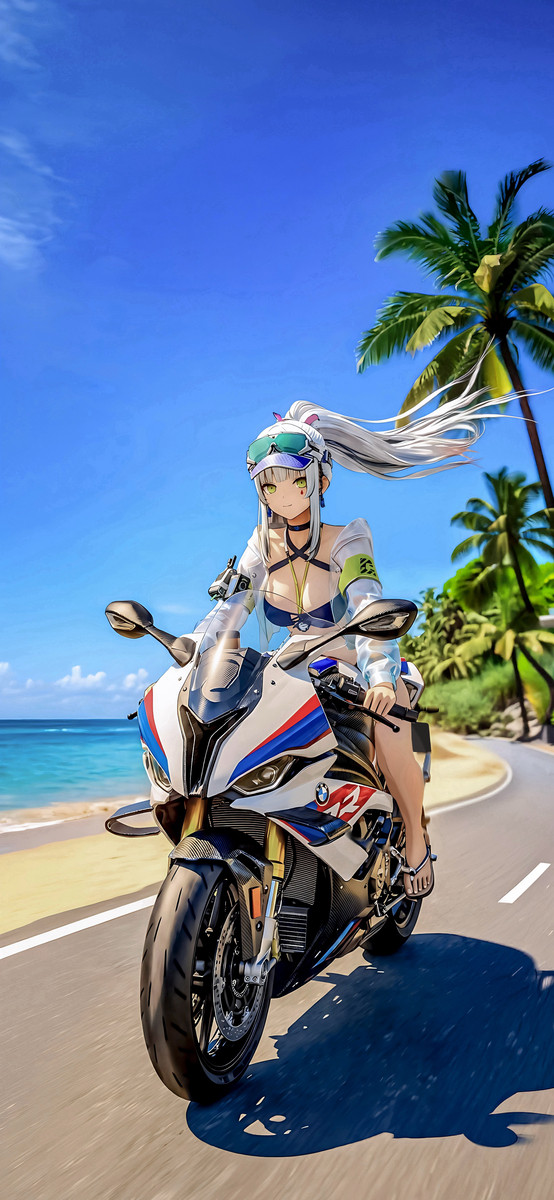 Klukai riding in summer beach