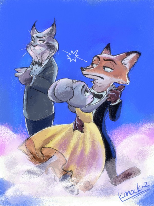 争う2人