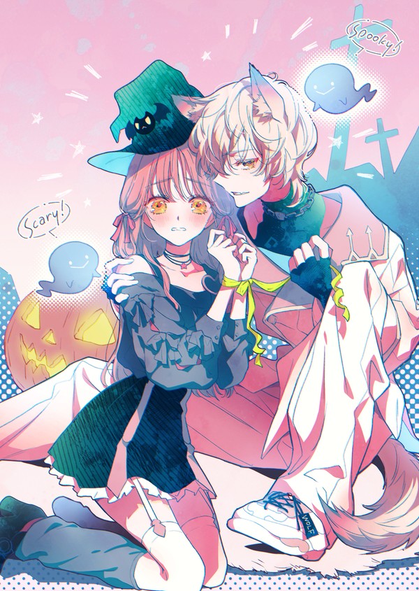 魔女っ子ちゃんと白オオカミくん【HALLOWEEN】