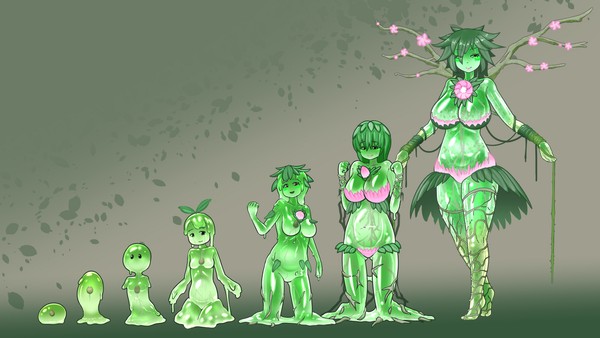 成長スライム　草