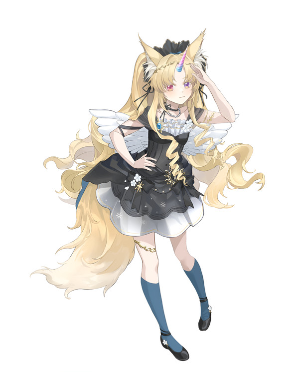 虹角の幻想狐少女