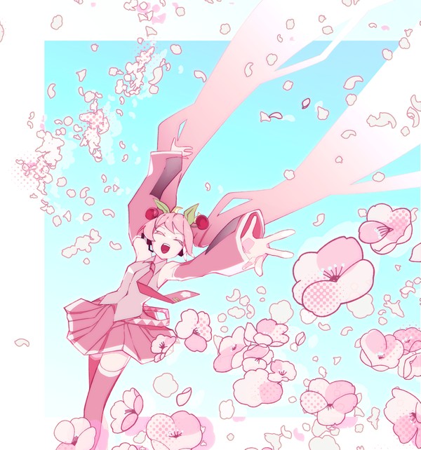 桜に嵐