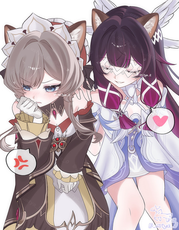 「耳、お揃いだね⸜  ෆ  ⸝‍」