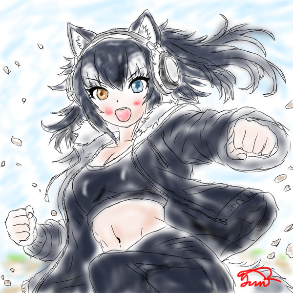 アスレジャー風のタイリクオオカミさん!!