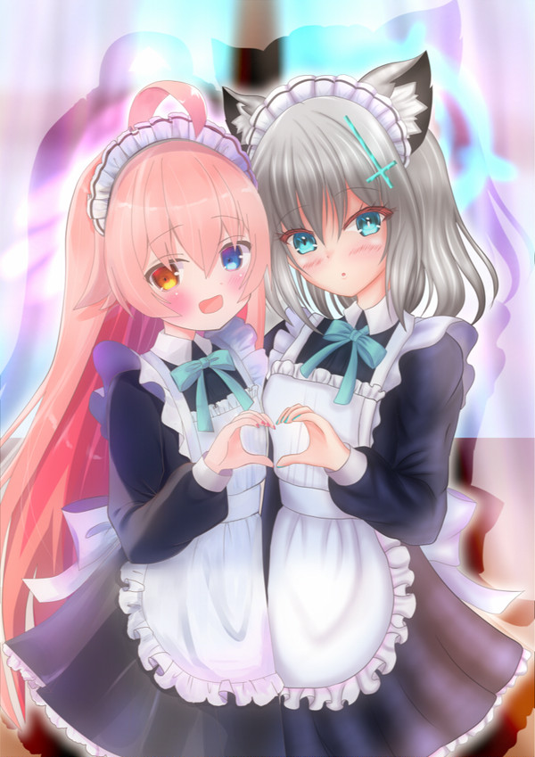 メイドホシノとメイドシロコ