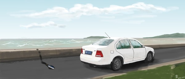 誰もいない海岸線