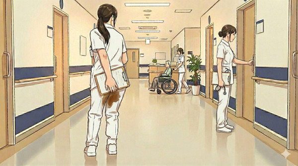 激務でトイレに行きそびれて漏らしたナース