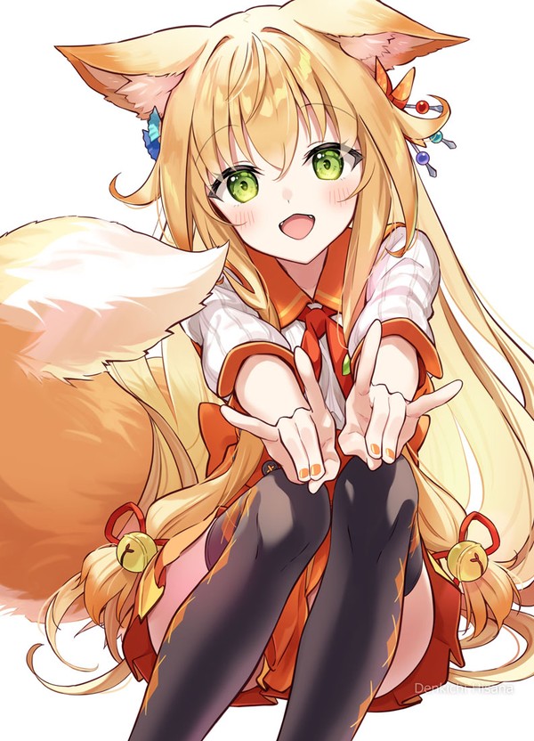 きつねピース！