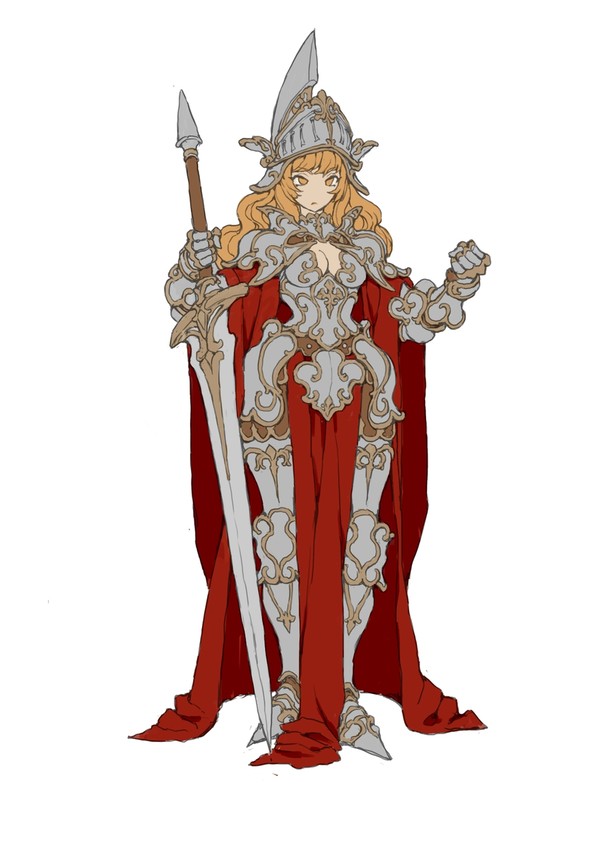 Lady Knight Lineart