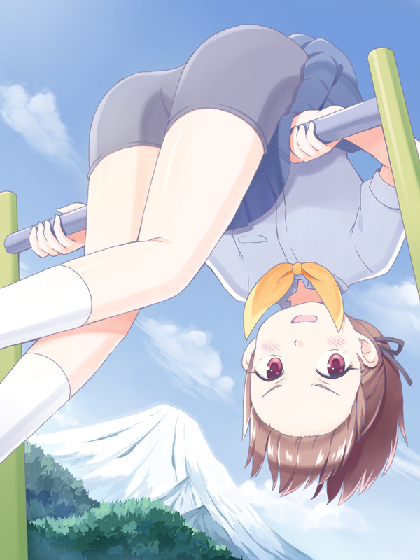 逆上がり練習中