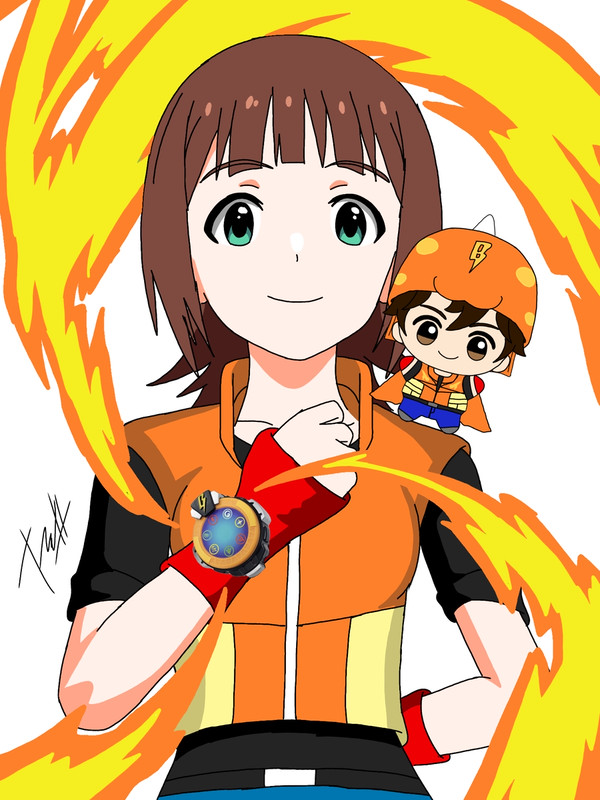 Haruka Amami with BoBoiBoy Style