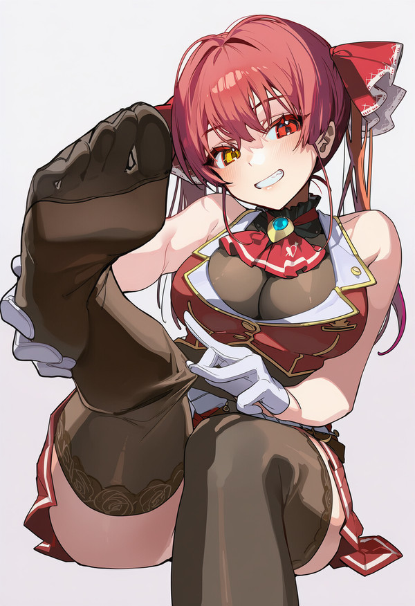 宝鐘マリン黒タイツ足裏