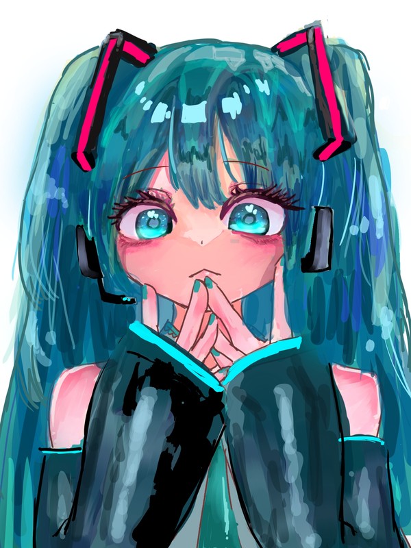 ミクちゃん描いてみた