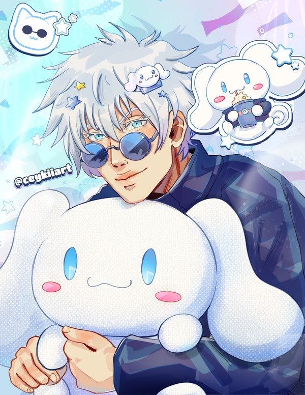 Gojo and Cinnamoroll