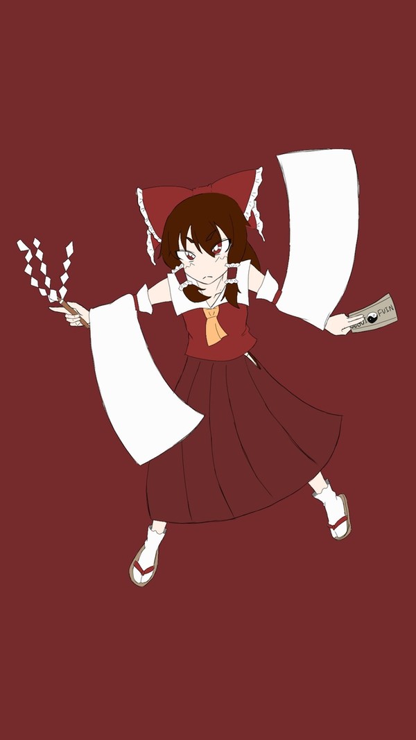 イラスト練習　東方キャラ４人