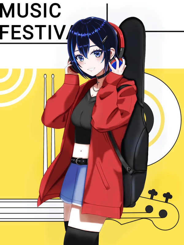 星夜風音４周年記念イラスト