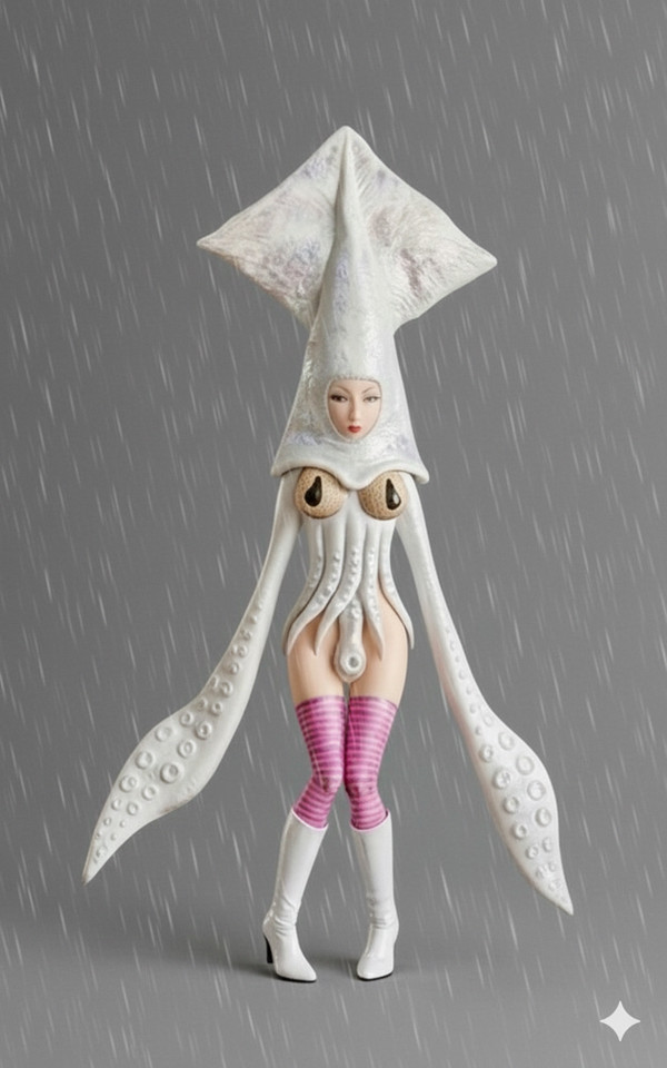 自作フィギュア化シリーズ イカ仮装