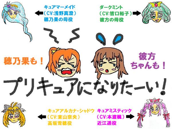いざ問わん　穂乃果彼方の　中の人　プリキュア出演　ありやなしやと