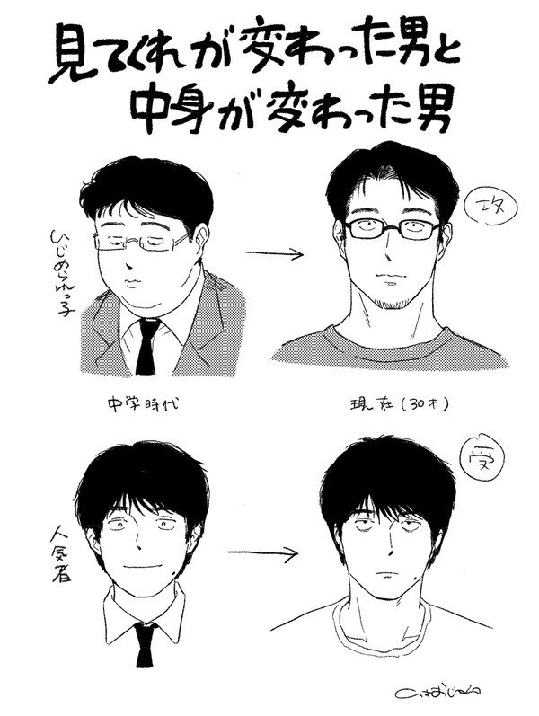 見てくれが変わった男と中身が変わった男