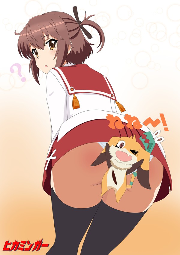 可奈美ちゃん、後ろから。