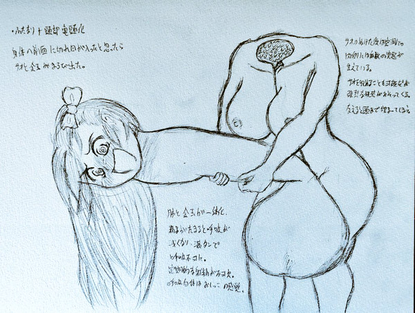 ふたなり+頭部亀頭化少女